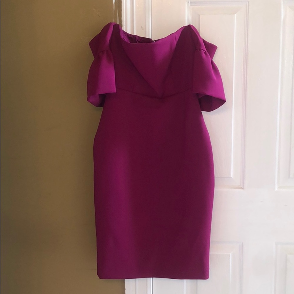 Off the shoulder cocktail dress